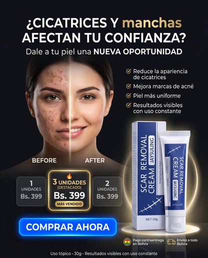 SCAR REMOVAL CREAM - Ayuda a reducir cicatrices y marcas de acné