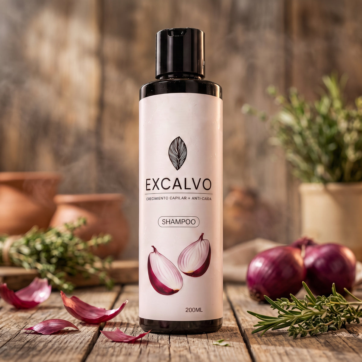 Excalvo - Shampoo de cebolla + Hair Growth